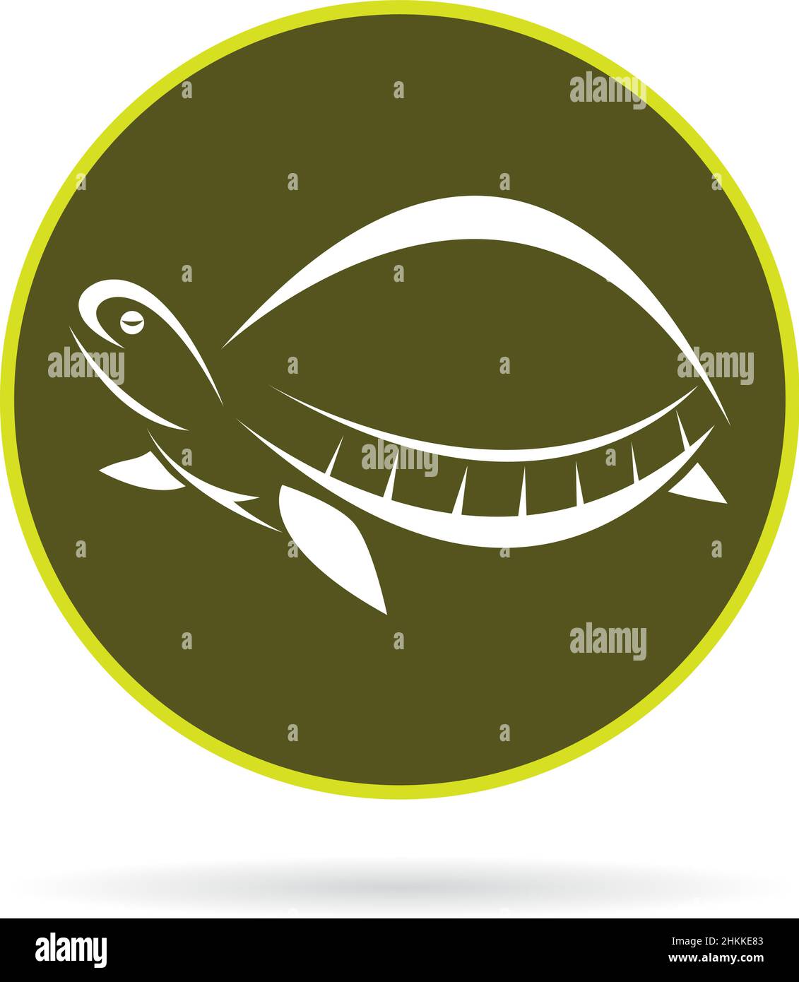 Vector image of a turtle , illustration - vector. Easy editable layered vector illustration. Stock Vector