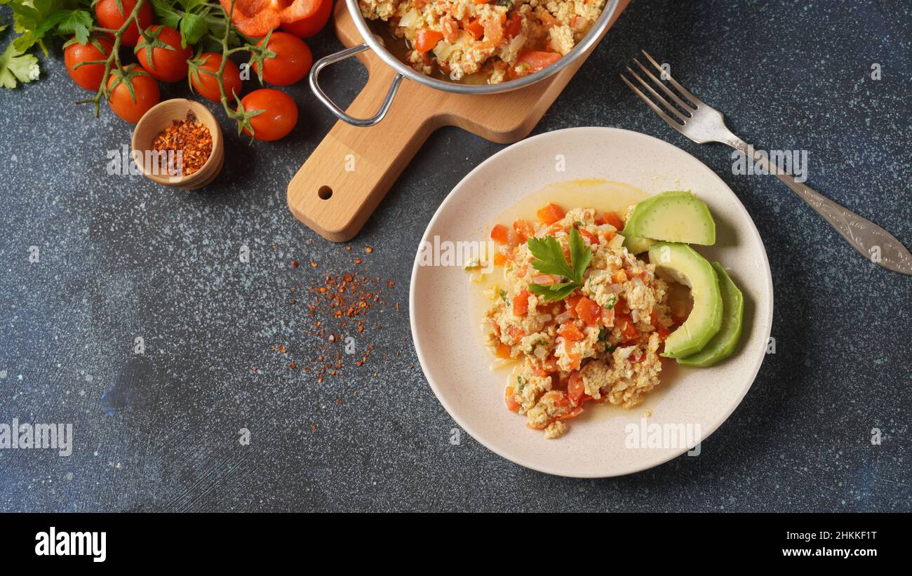 Revoltillo de Huevos, Scrambled Eggs a la Dominicana Stock Photo Alamy
