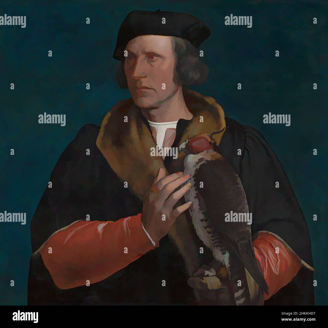 Art inspired by Portrait of Robert Cheseman 1485-1547, Hans Holbein de Jonge, 1533, Classic works modernized by Artotop with a splash of modernity. Shapes, color and value, eye-catching visual impact on art. Emotions through freedom of artworks in a contemporary way. A timeless message pursuing a wildly creative new direction. Artists turning to the digital medium and creating the Artotop NFT Stock Photo