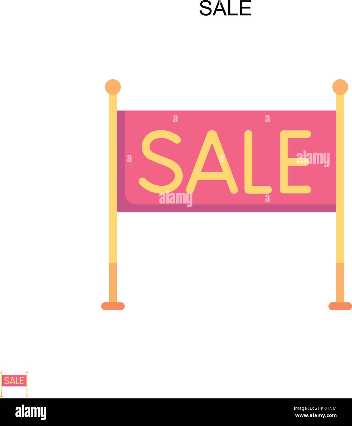 Sale Simple vector icon. Illustration symbol design template for web mobile UI element. Stock Vector