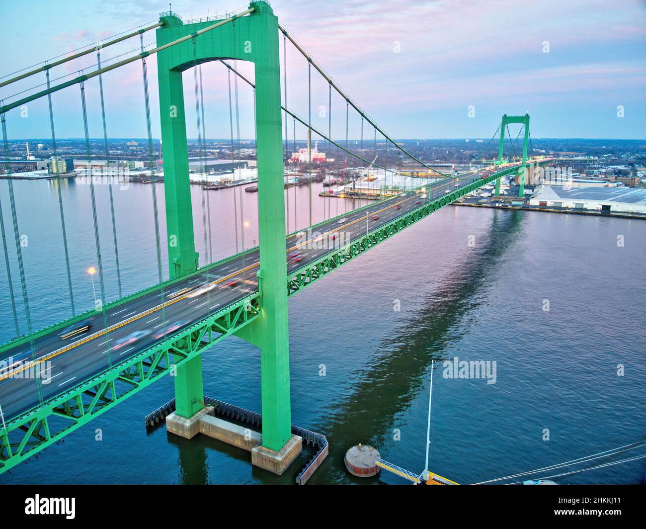 Aerial View of the Walt Whitman Bridge Philadelphia Stock Photo Alamy
