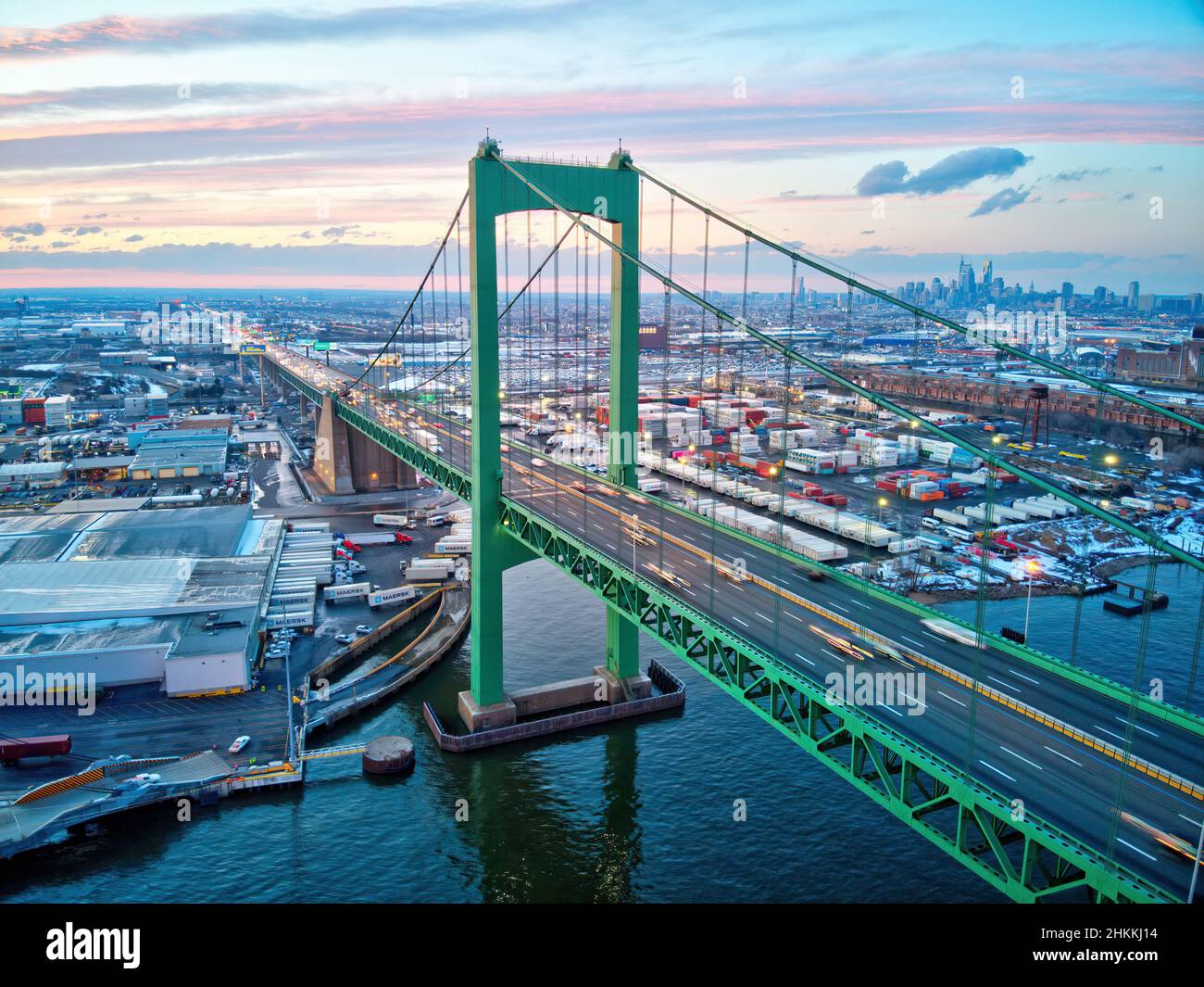 Aerial View of the Walt Whitman Bridge Philadelphia Stock Photo Alamy
