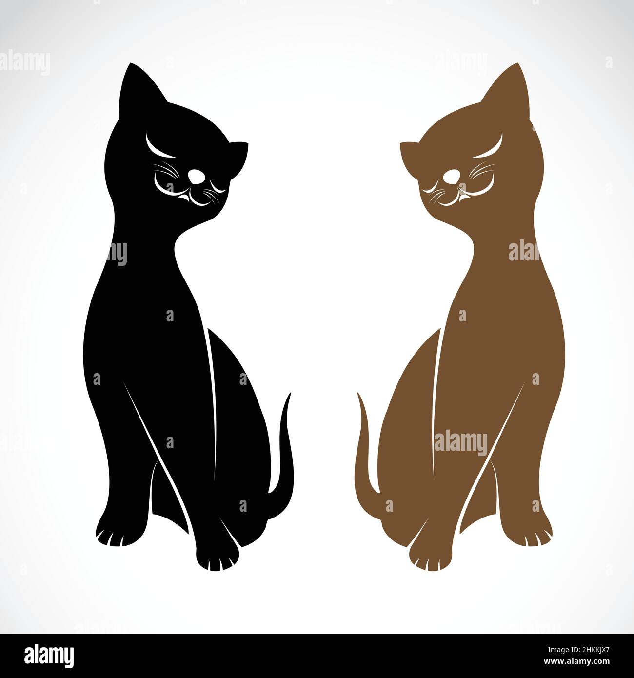 Vector image of cat on a white background. Easy editable layered vector illustration. Stock Vector