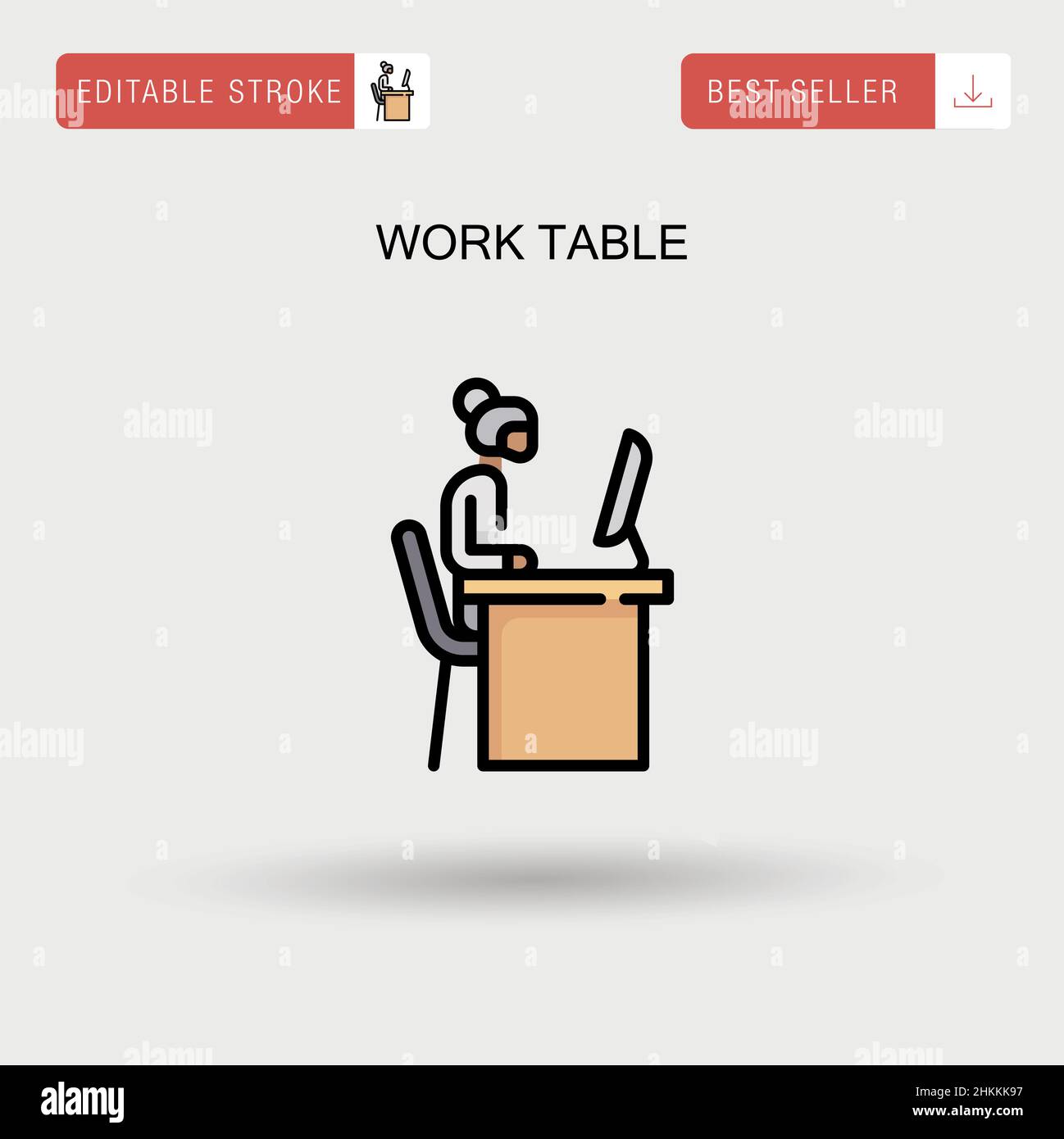 Work table Simple vector icon Stock Vector Image & Art Alamy