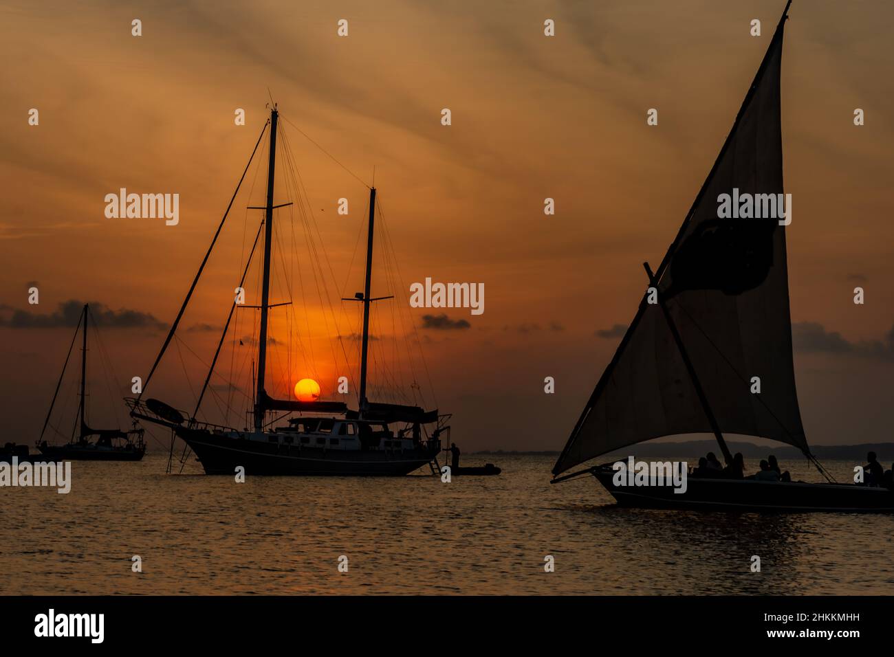 A Boat in the waters of Lamu Archipelago Stock Photo Alamy