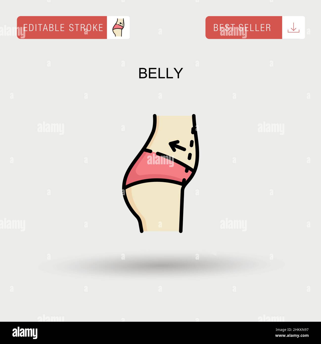 Belly Simple vector icon Stock Vector Image & Art - Alamy