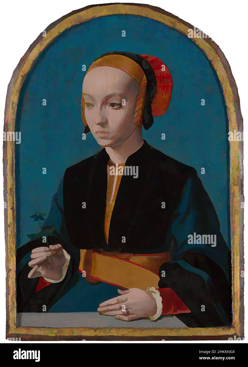 Art inspired by Portrait of Elisabeth Bellinghausen c. 1520- after 1570, Bartholomäus Bruyn de Oude, 1538 - 1539, Classic works modernized by Artotop with a splash of modernity. Shapes, color and value, eye-catching visual impact on art. Emotions through freedom of artworks in a contemporary way. A timeless message pursuing a wildly creative new direction. Artists turning to the digital medium and creating the Artotop NFT Stock Photo