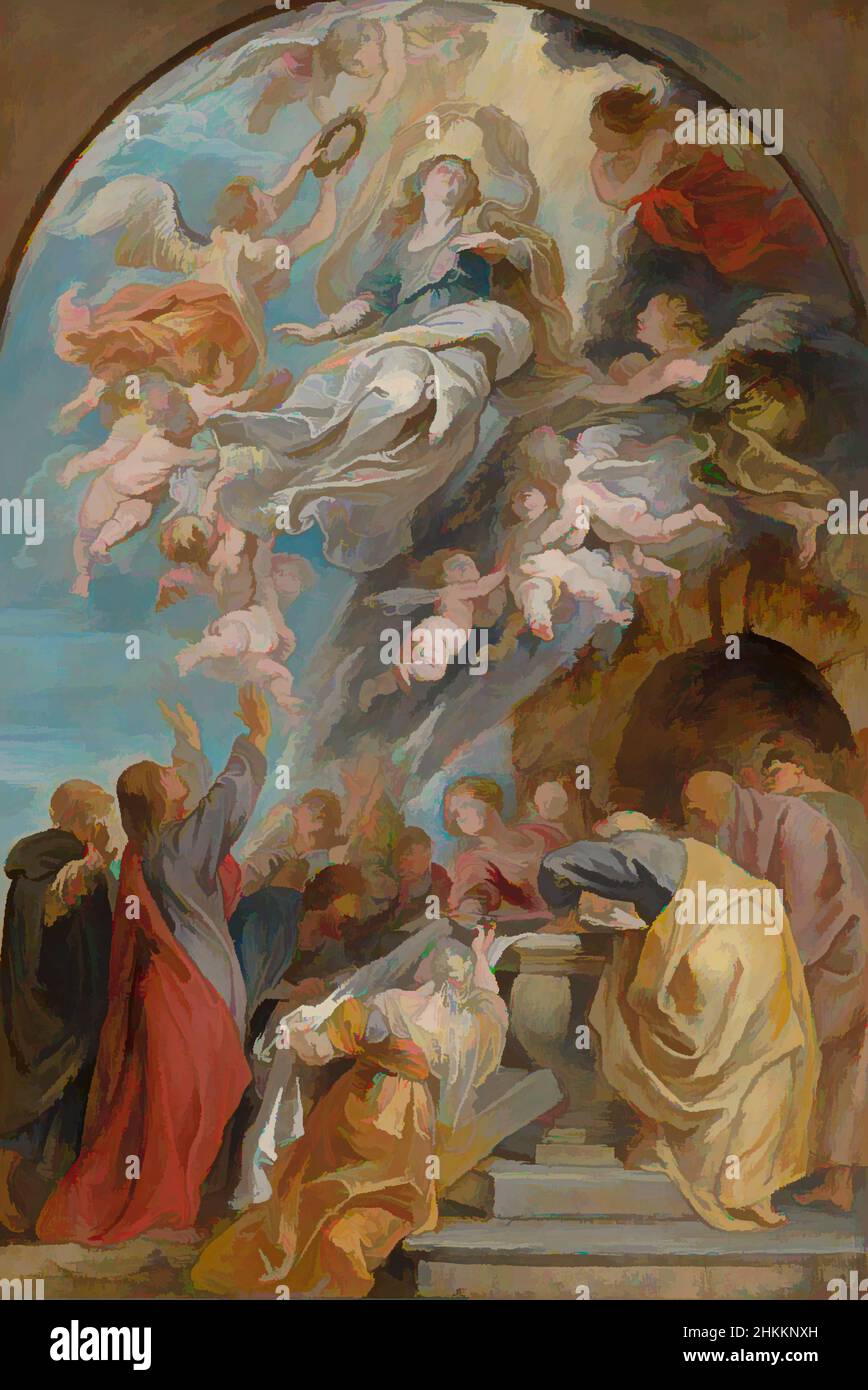 Art inspired by Modello' for the Assumption of Mary, Peter Paul Rubens, c. 1622 - 1625, Classic works modernized by Artotop with a splash of modernity. Shapes, color and value, eye-catching visual impact on art. Emotions through freedom of artworks in a contemporary way. A timeless message pursuing a wildly creative new direction. Artists turning to the digital medium and creating the Artotop NFT Stock Photo