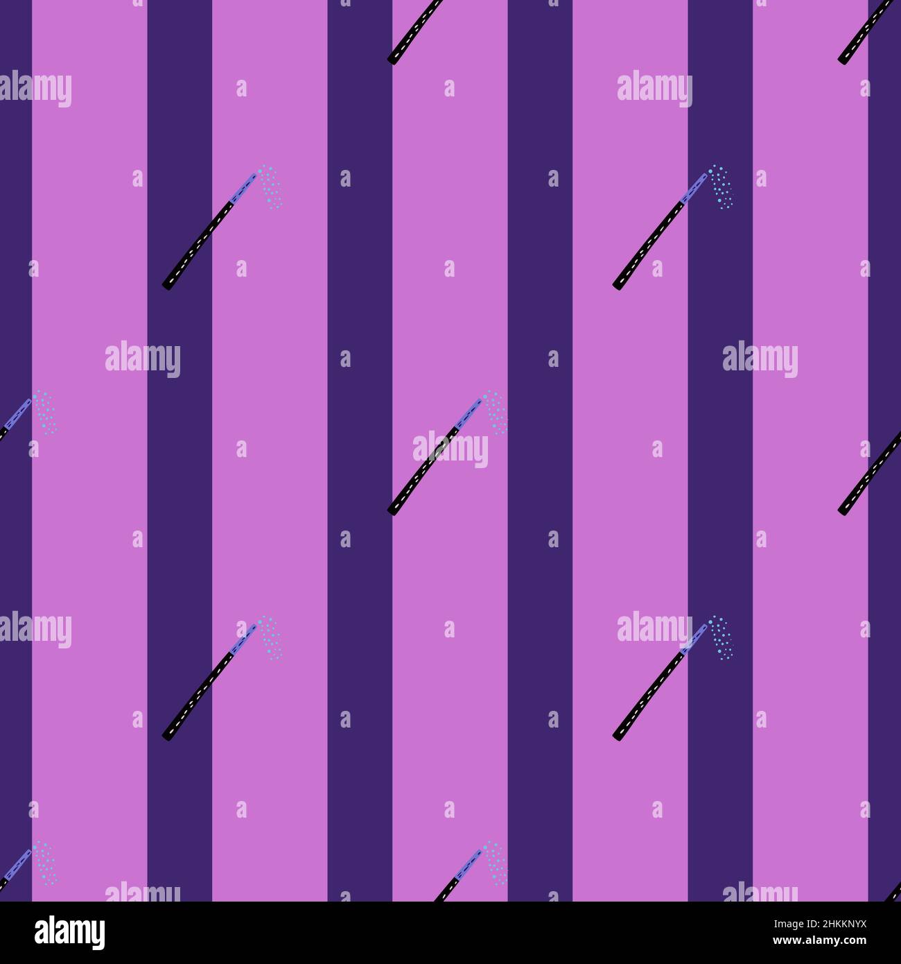 Magic wand seamless pattern. Magic background . Repeated texture in