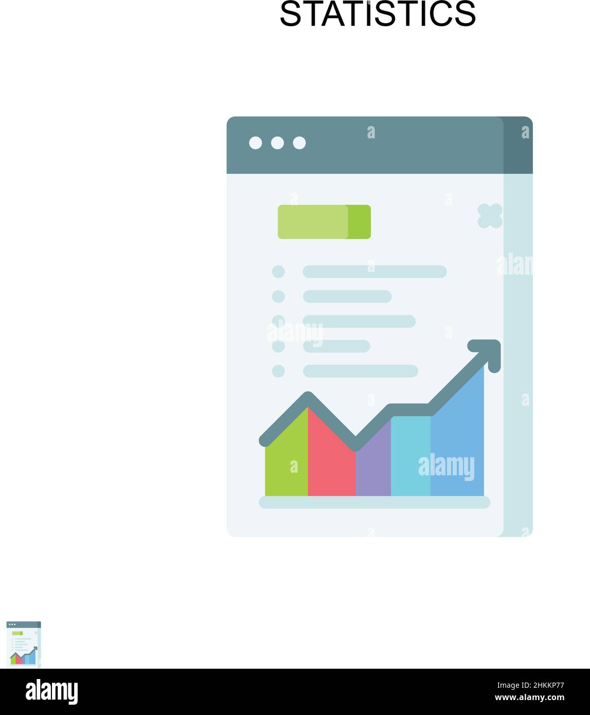 Statistics Simple vector icon. Illustration symbol design template for ...