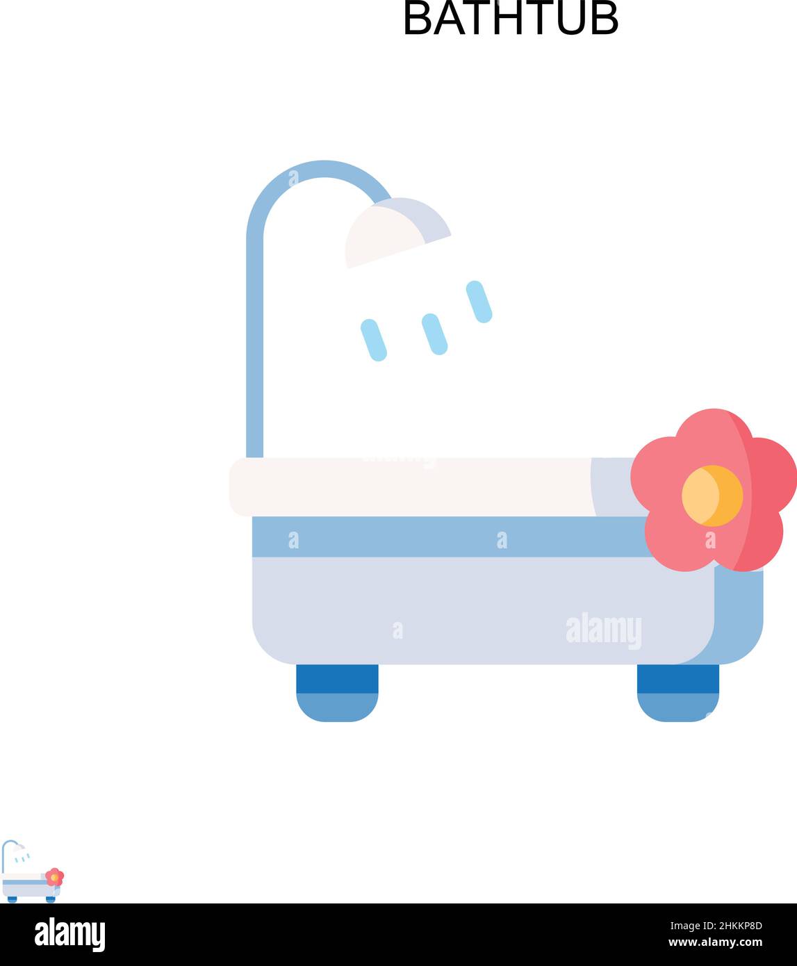Bathtub Simple vector icon. Illustration symbol design template for web ...
