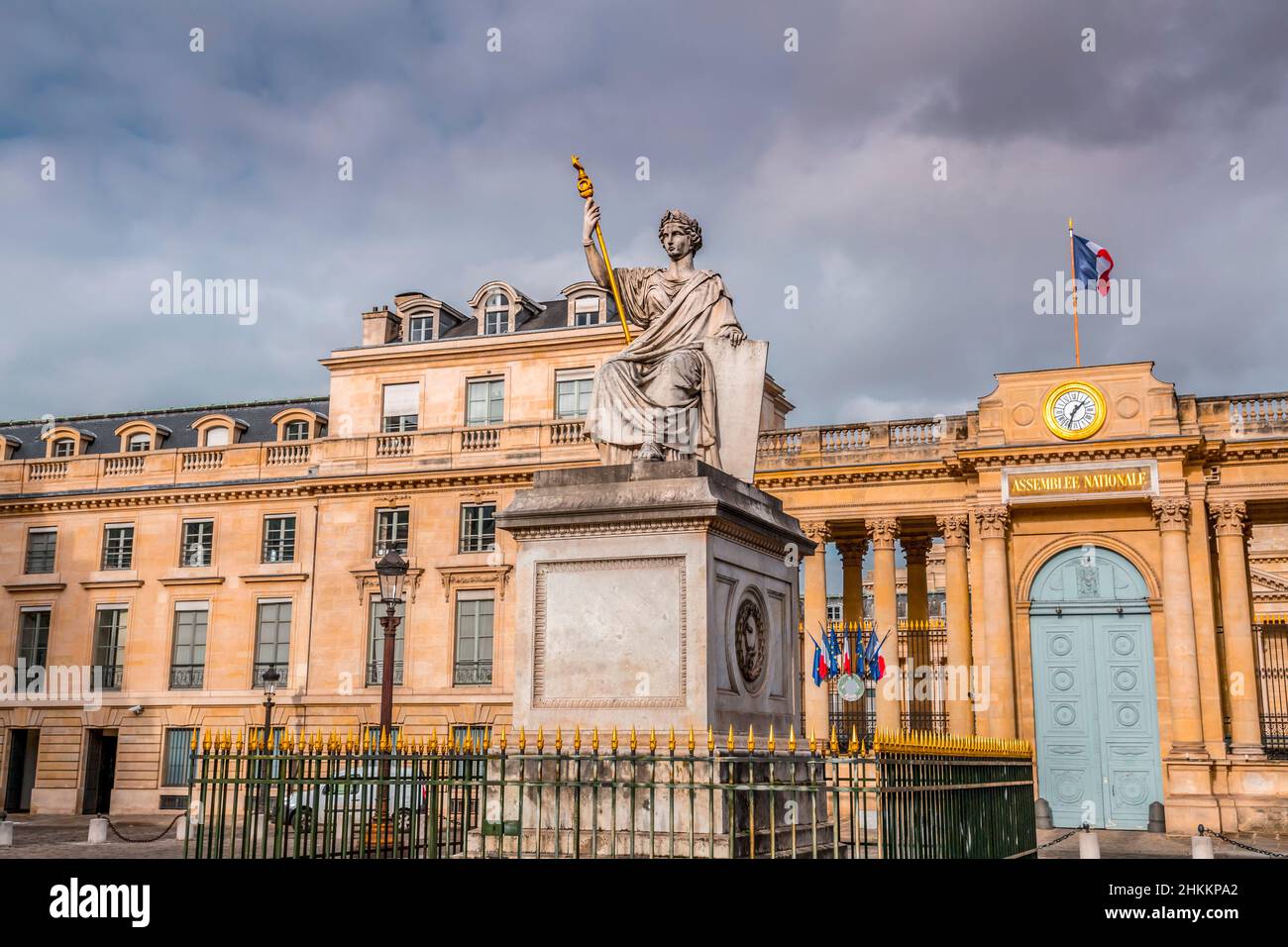 Paris, France - January 20, 2022: The National Assembly is the lower house of the bicameral French Parliament under the Fifth Republic, Paris, France. Stock Photo