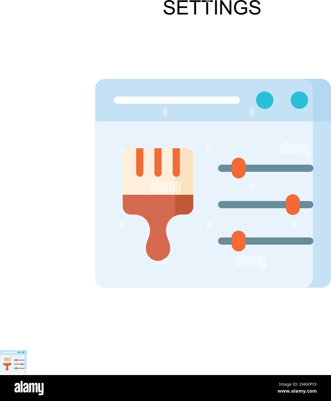 Settings Simple vector icon. Illustration symbol design template for ...