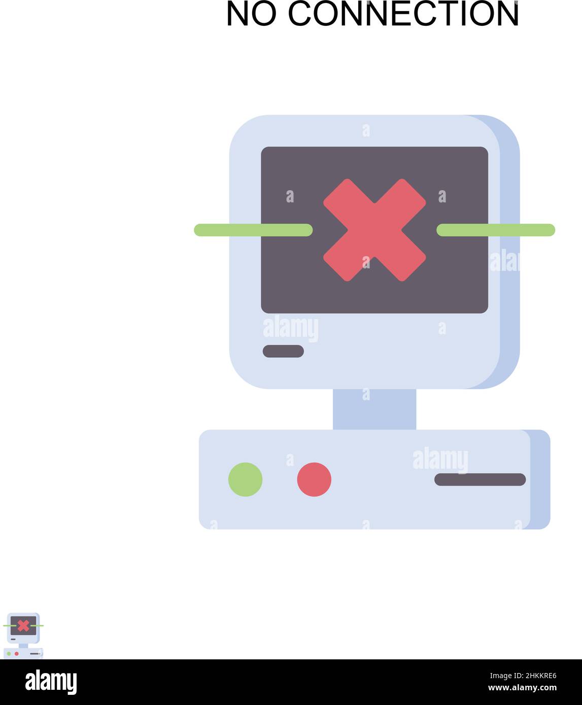 No connection Simple vector icon. Illustration symbol design template ...