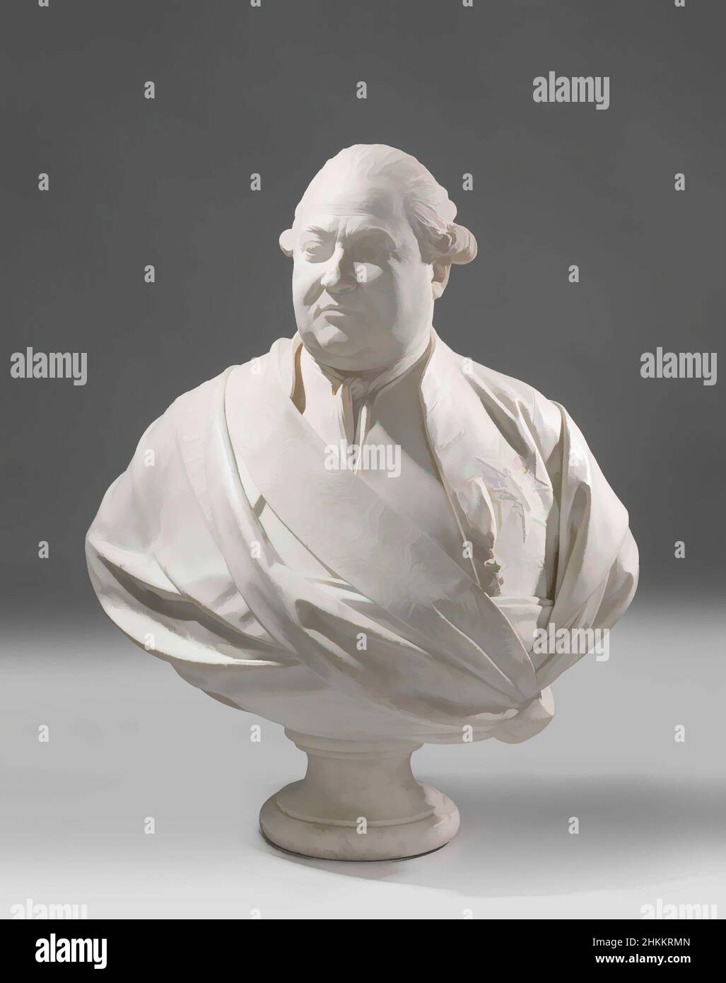 Art inspired by Bust of Pierre-André de Suffren 1726-1788, Jean-Antoine Houdon, 1787, Classic works modernized by Artotop with a splash of modernity. Shapes, color and value, eye-catching visual impact on art. Emotions through freedom of artworks in a contemporary way. A timeless message pursuing a wildly creative new direction. Artists turning to the digital medium and creating the Artotop NFT Stock Photo