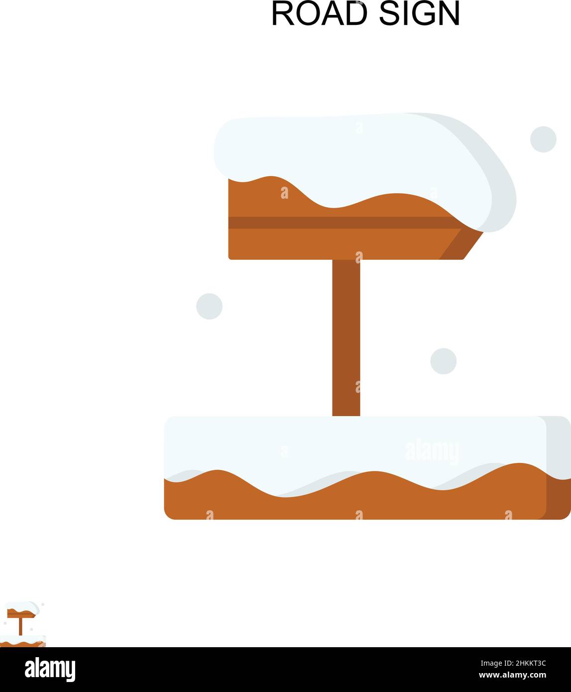 Road sign Simple vector icon. Illustration symbol design template for ...