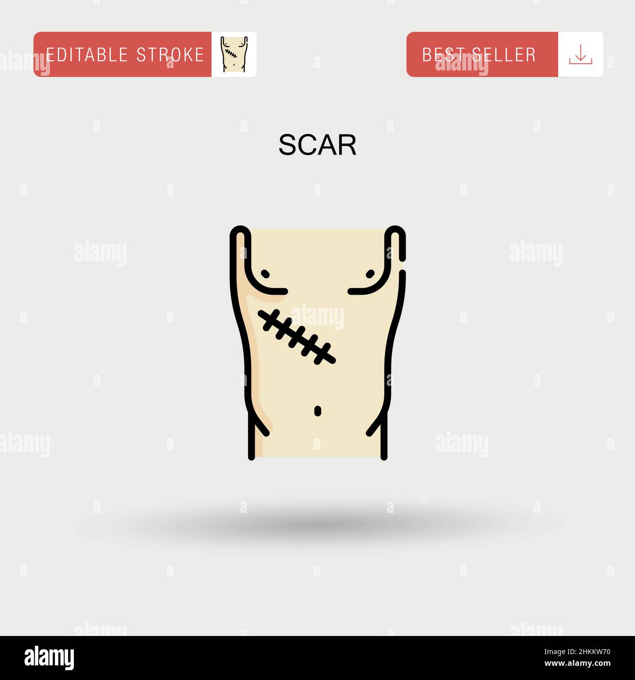 Scar Simple vector icon Stock Vector Image & Art - Alamy