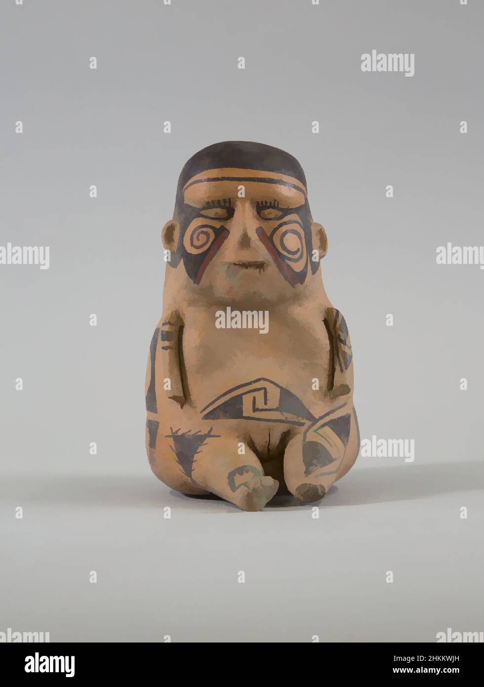 Art inspired by Vessel in the Form of a Female Figure, Casas Grandes,  , Ceramic with pigment, Made in Chihuahua state, Mexico, North  and Central America, Ceramics, containers, 7 11/16 x 4