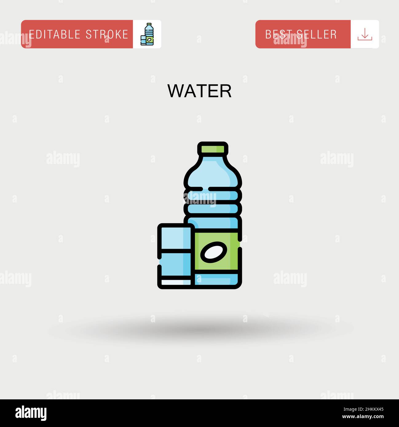 Water Simple vector icon. Stock Vector