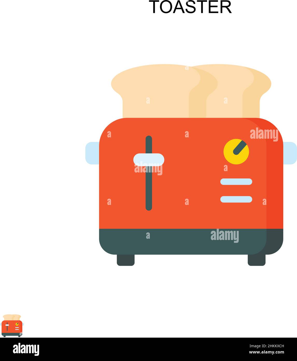 Toaster Simple vector icon. Illustration symbol design template for web mobile UI element Stock
