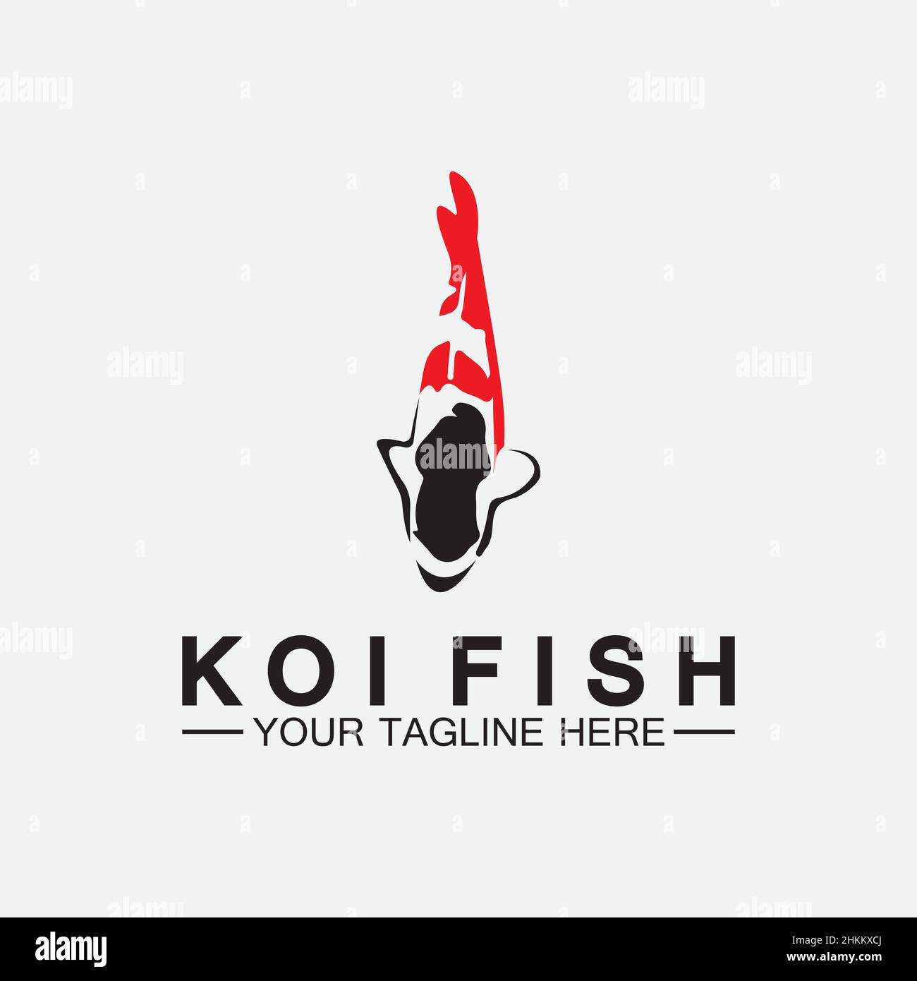 Koi Fish Logo Design Vector Template Stock Vector