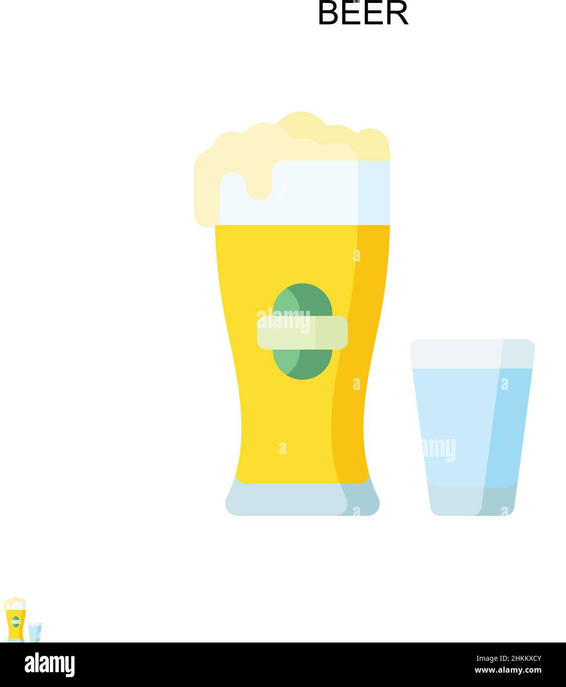 Beer Simple vector icon. Illustration symbol design template for web ...