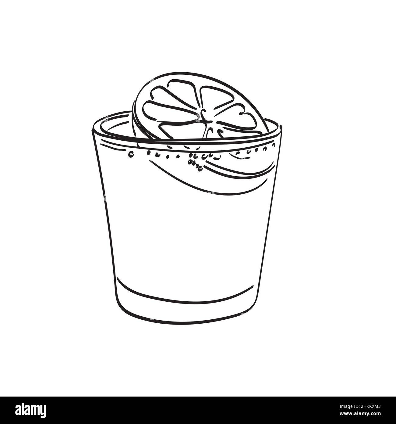 drinks glass cup of water or juice with straw vector illustration line  style icon Stock Vector Image & Art - Alamy