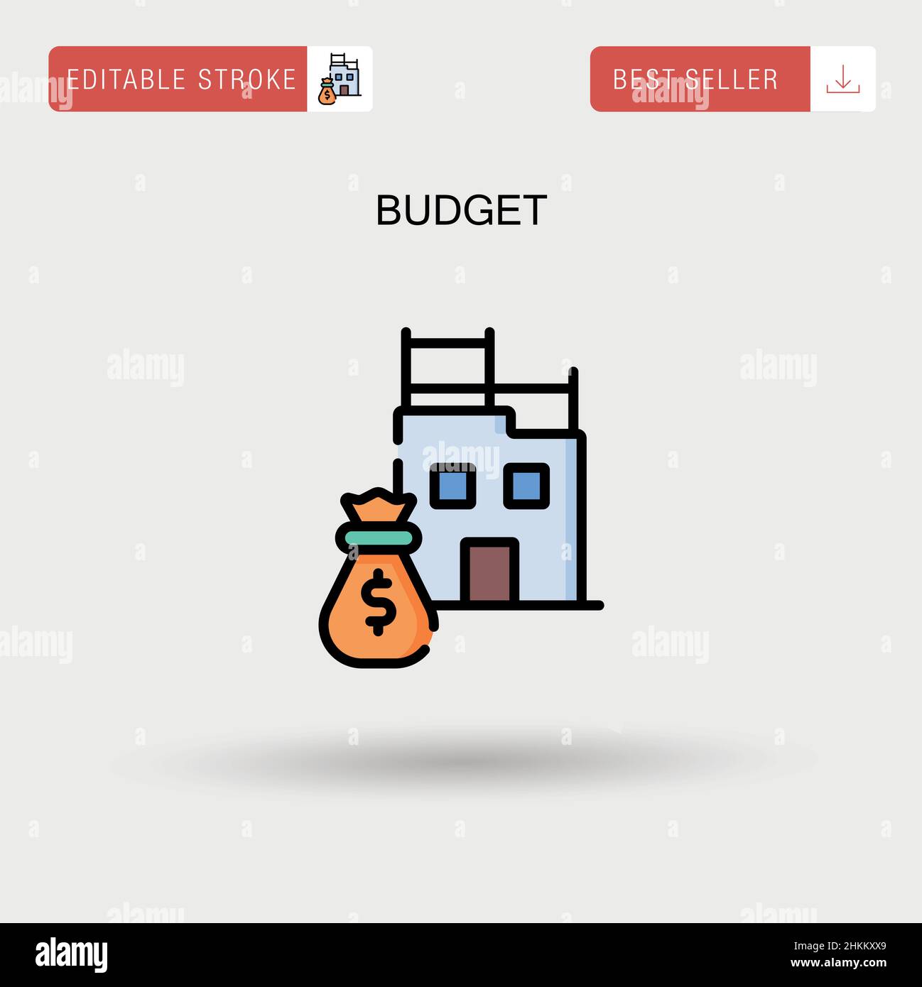 Budget Simple vector icon. Stock Vector