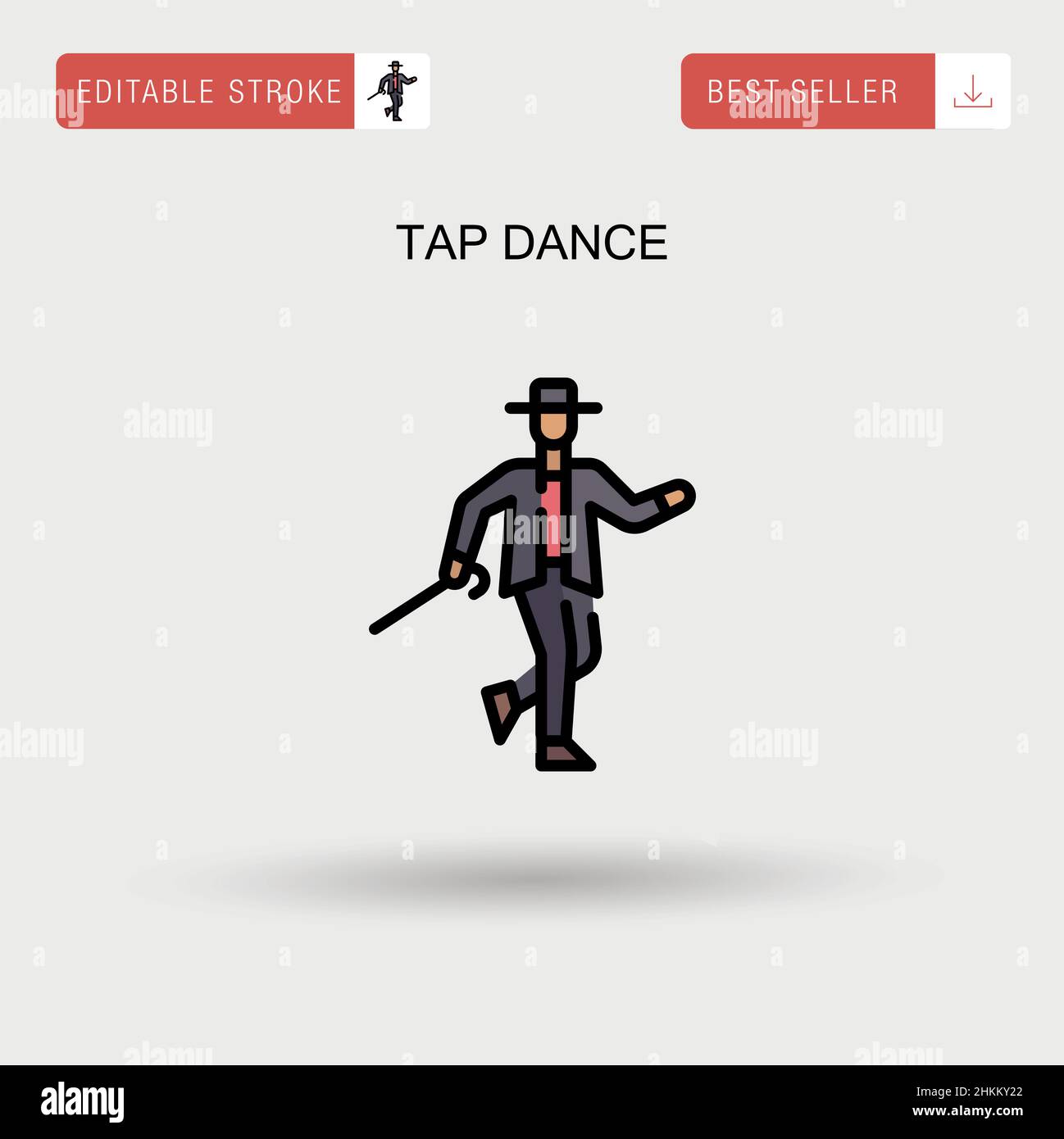 Tap dance Simple vector icon. Stock Vector