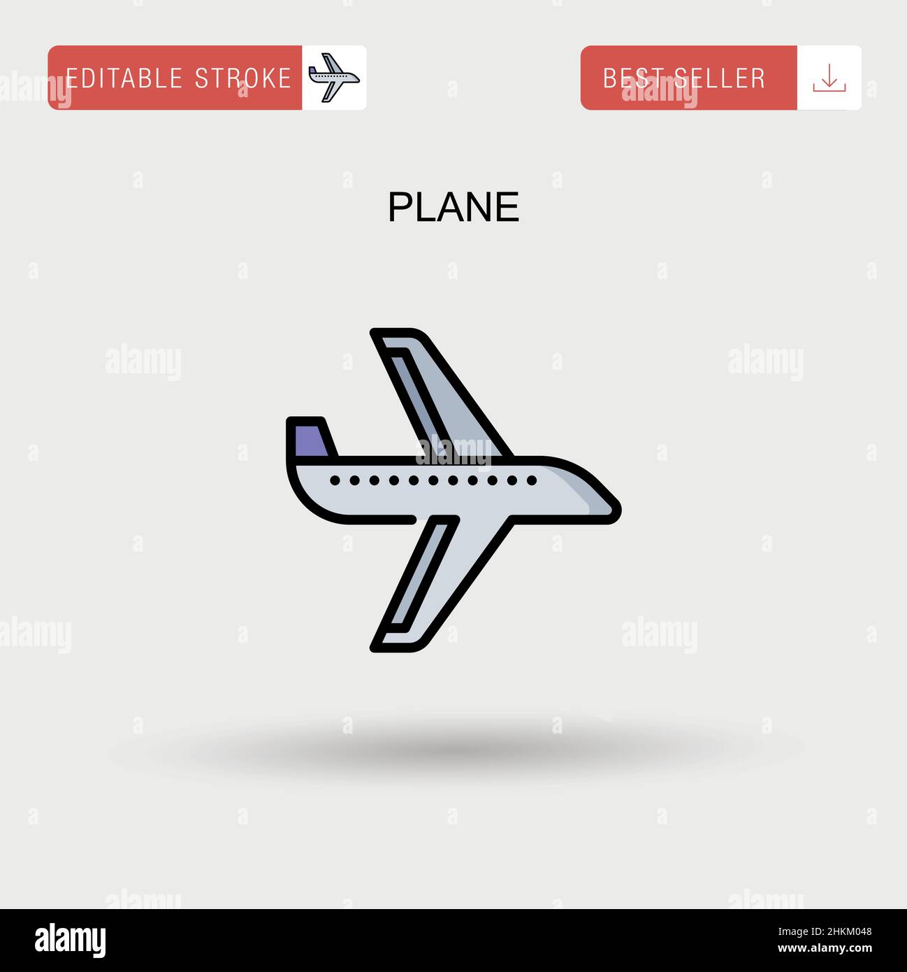 Plane Simple vector icon Stock Vector Image & Art - Alamy