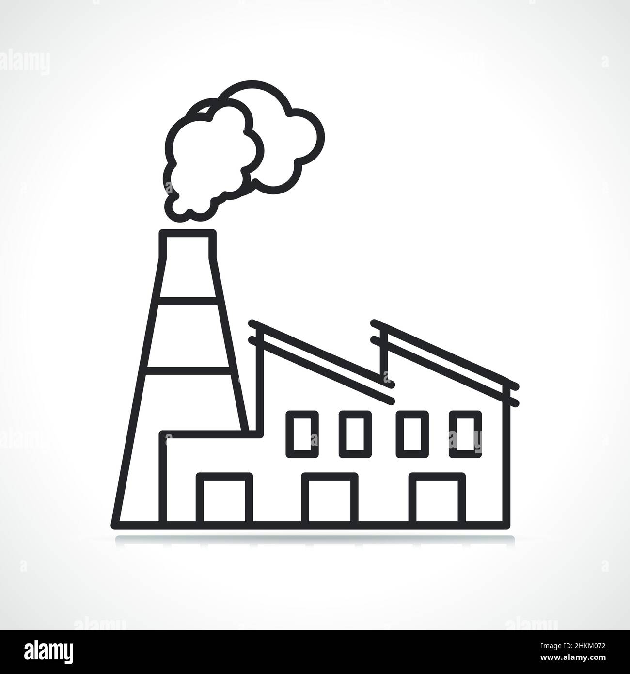 industrial factory thin line icon isolated design Stock Vector Image ...