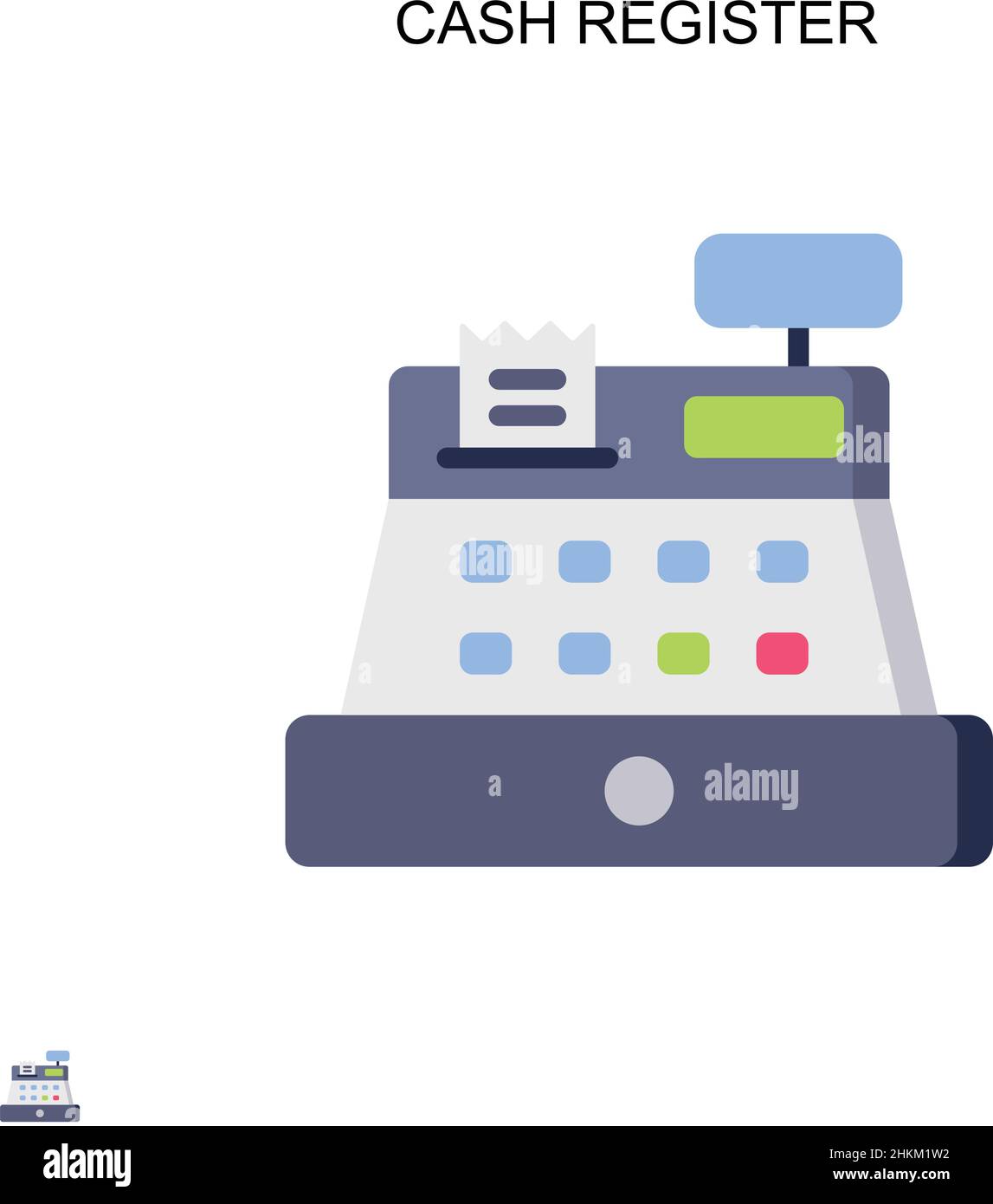 Cash register Simple vector icon. Illustration symbol design template