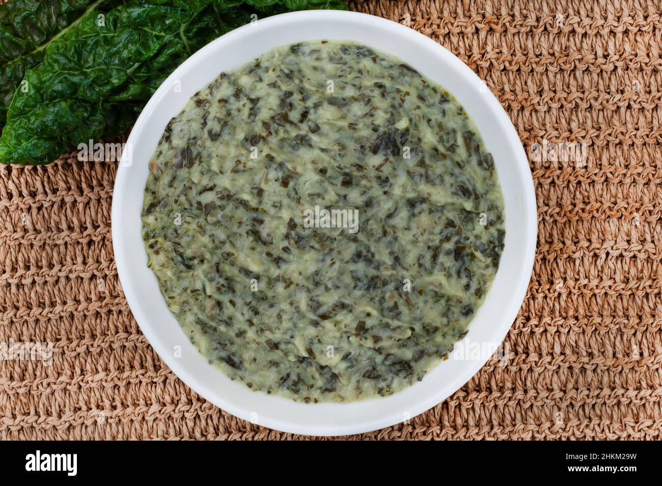 South African favorite vegetable dish, creamed spinach Stock Photo - Alamy