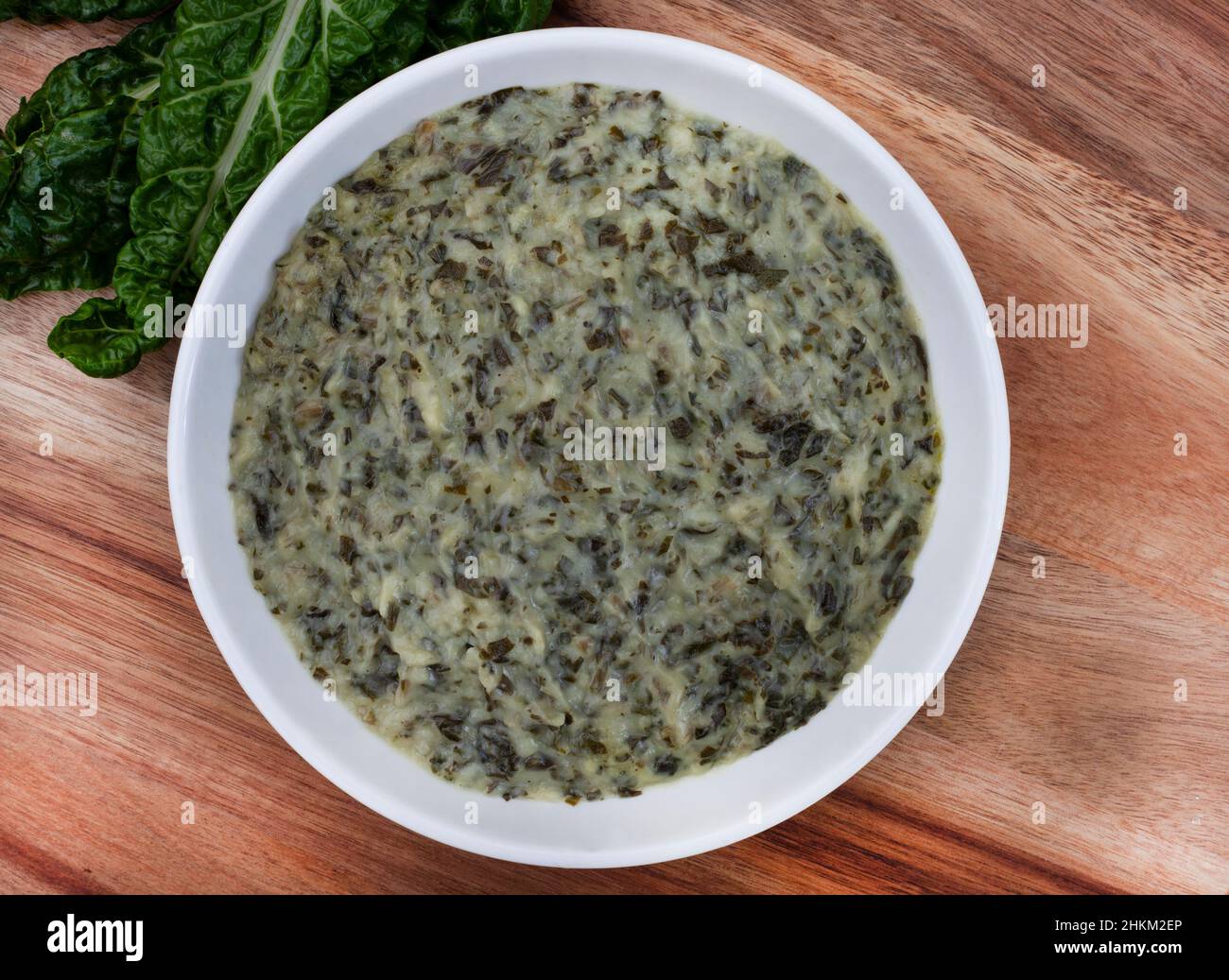 South African favorite vegetable dish, creamed spinach Stock Photo Alamy