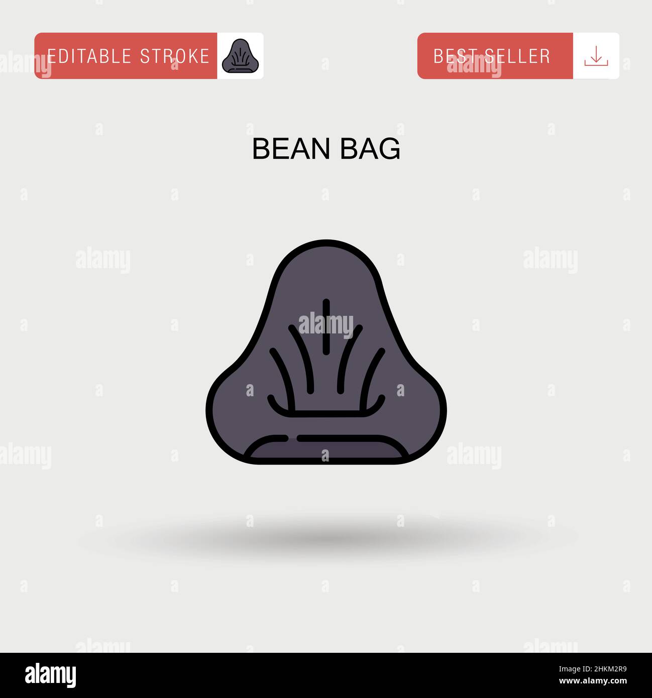 Bean bag Simple vector icon Stock Vector Image & Art - Alamy