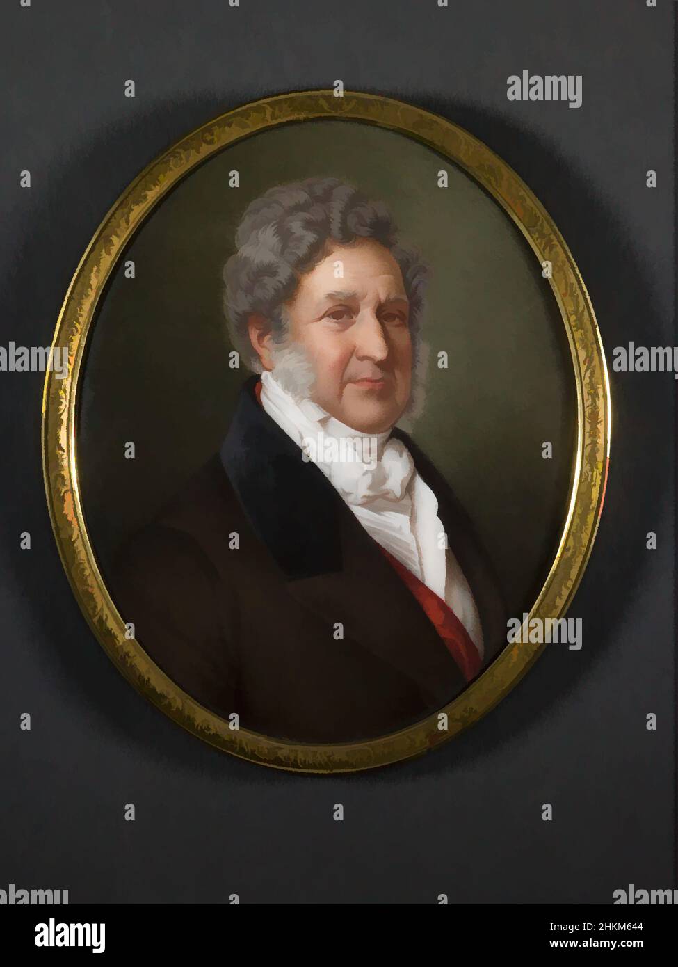 Art inspired by Louis-Philippe, Duc d'Orléans, King of France, Sophie Lienard, French, active 1842-1845, mid-19th century, Enamel on porcelain, Made in France, Europe, Miniature paintings, paintings, image (by sight): 5 1/16 x 4 1/16 in. (12.9 x 10.3 cm, Classic works modernized by Artotop with a splash of modernity. Shapes, color and value, eye-catching visual impact on art. Emotions through freedom of artworks in a contemporary way. A timeless message pursuing a wildly creative new direction. Artists turning to the digital medium and creating the Artotop NFT Stock Photo
