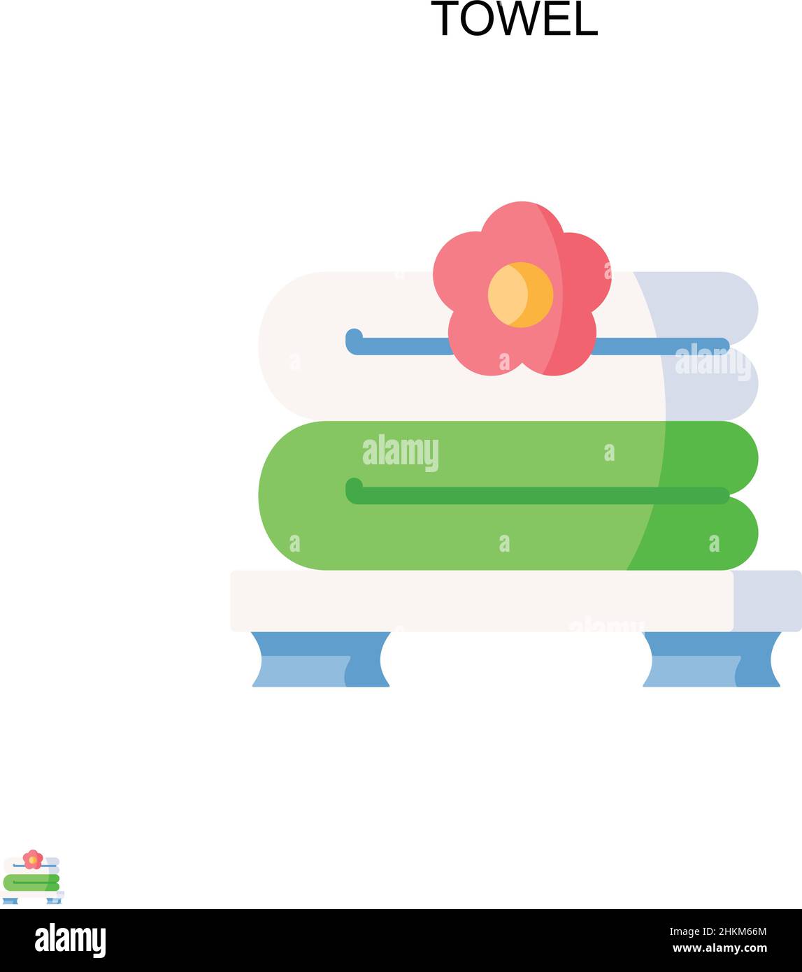 Towel Simple vector icon. Illustration symbol design template for web ...