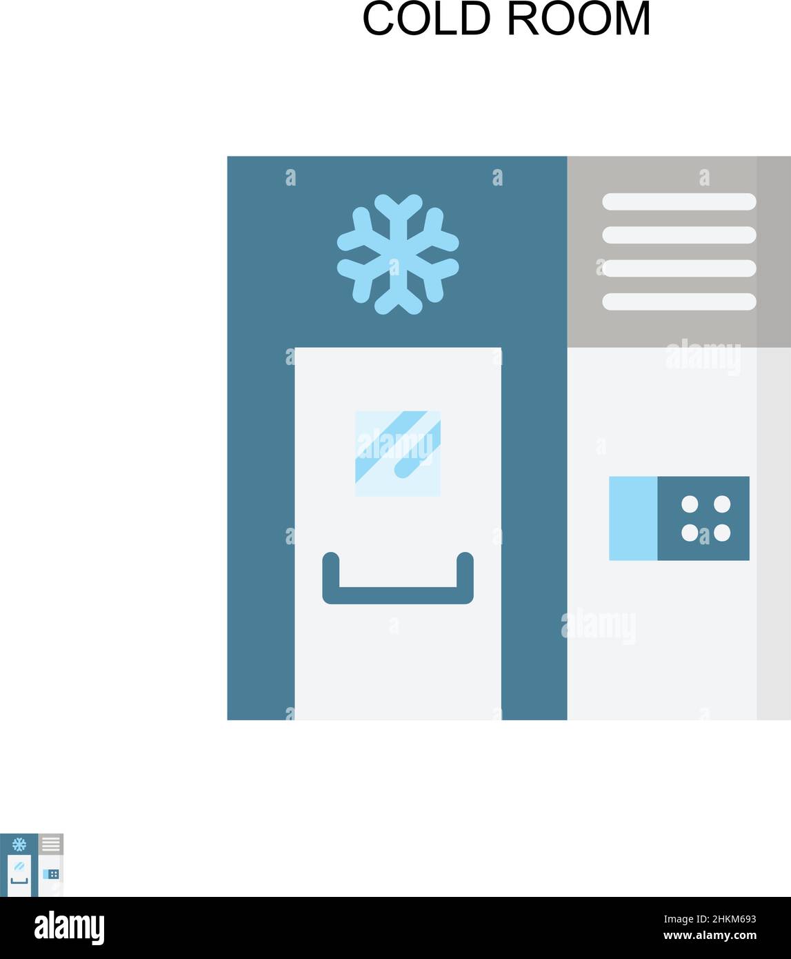 Cold room Simple vector icon. Illustration symbol design template for web mobile UI element. Stock Vector