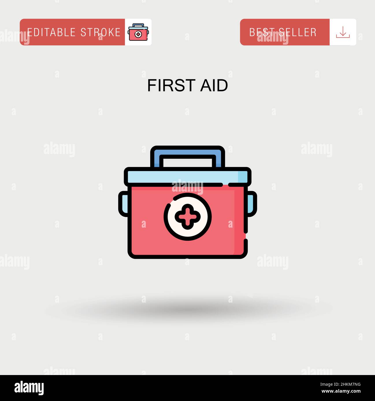 First aid Simple vector icon. Stock Vector