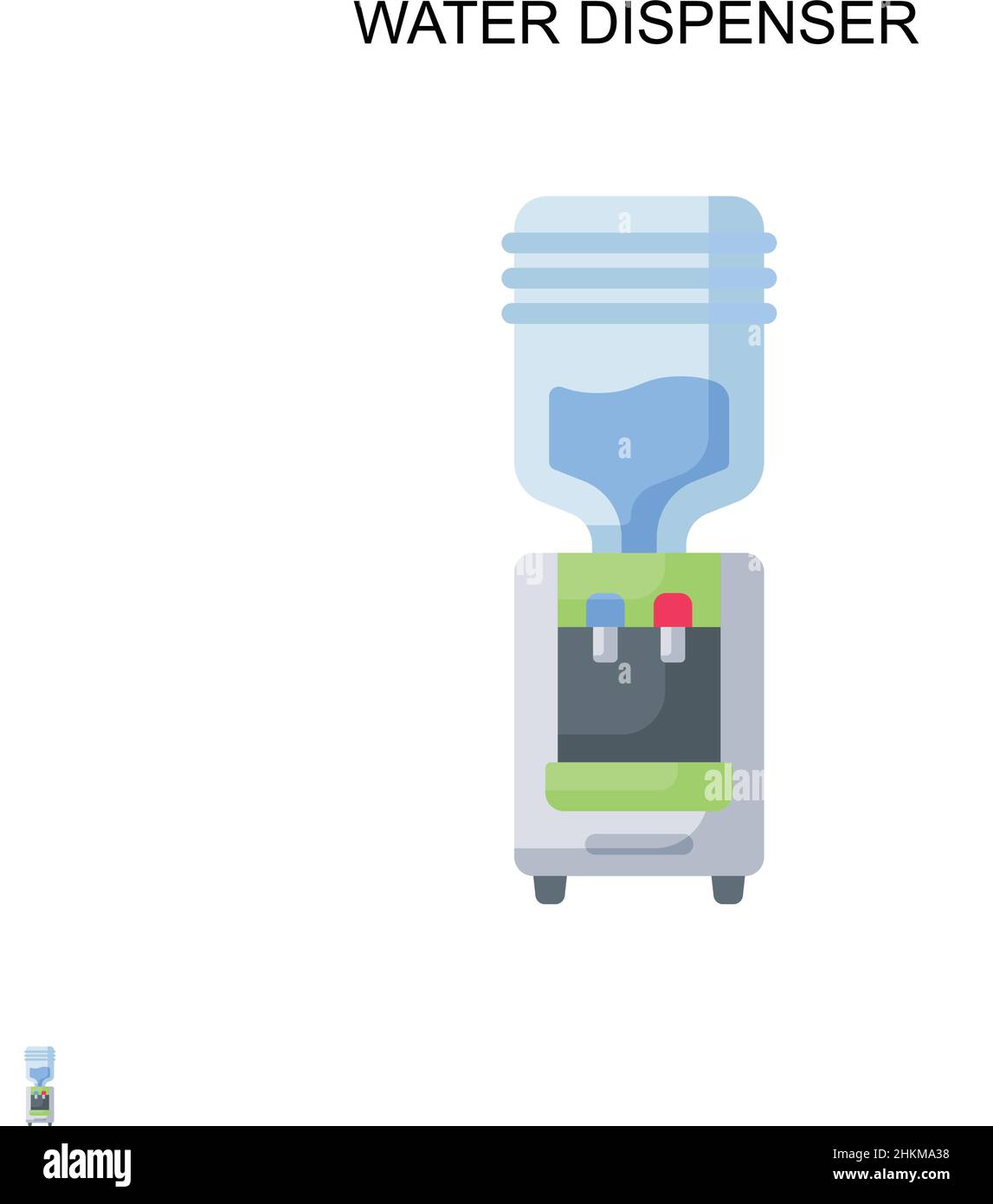 Water dispenser Simple vector icon. Illustration symbol design template