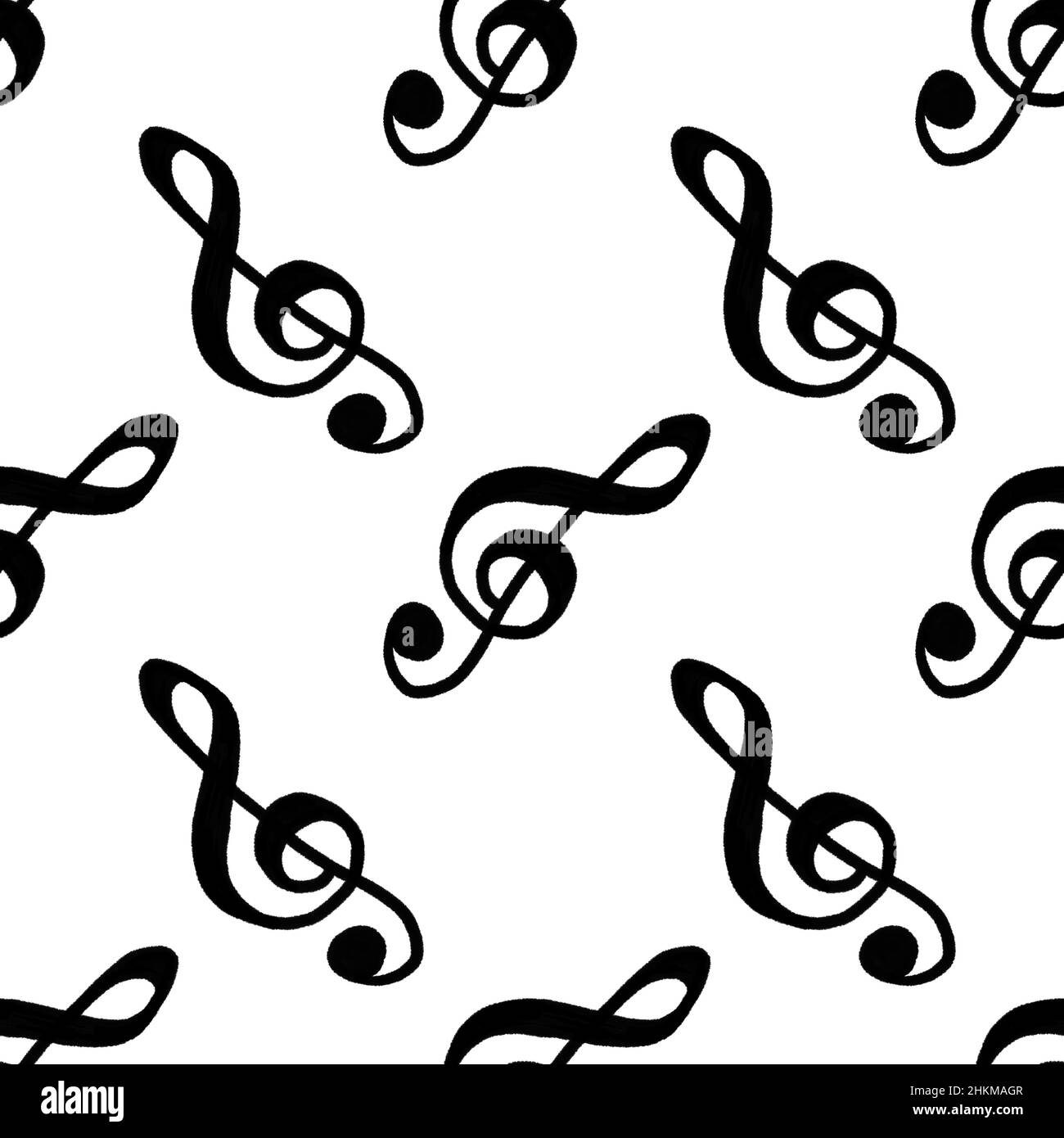 Music seamless treble clef pattern for fabrics and textiles and ...