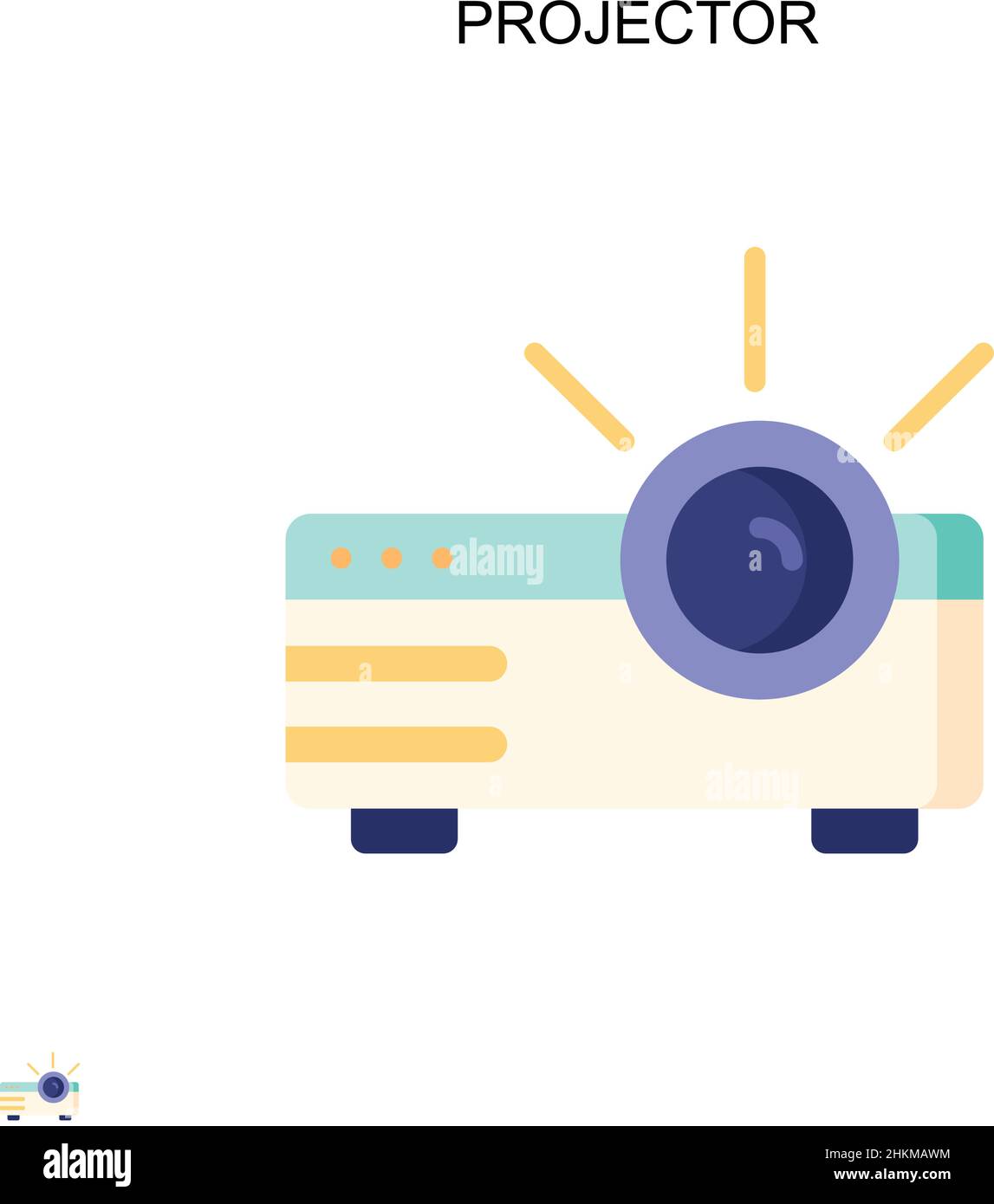 Projector Simple vector icon. Illustration symbol design template for ...