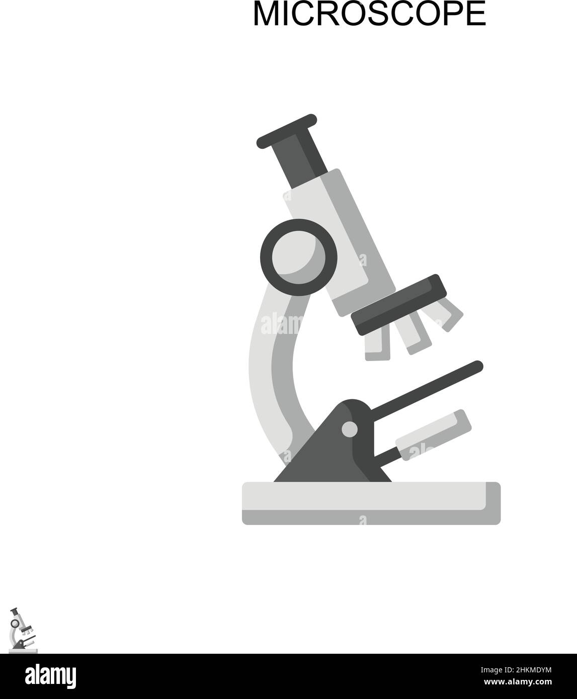 Microscope Simple vector icon. Illustration symbol design template for web mobile UI element. Stock Vector