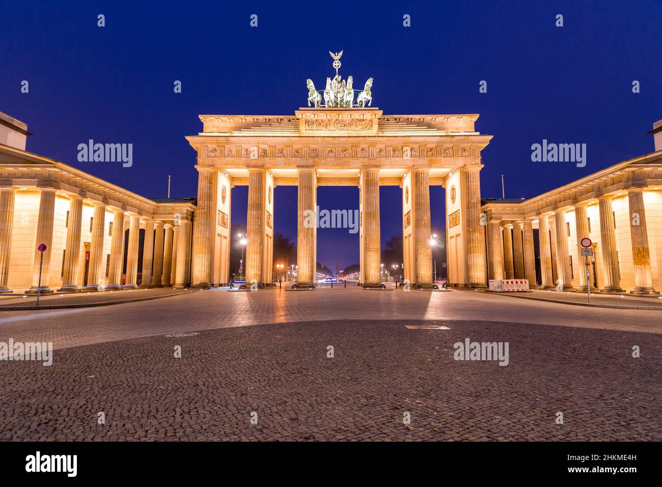 The famous landmark of Brandenburg Gate or Brandenburger Tor in Berlin ...