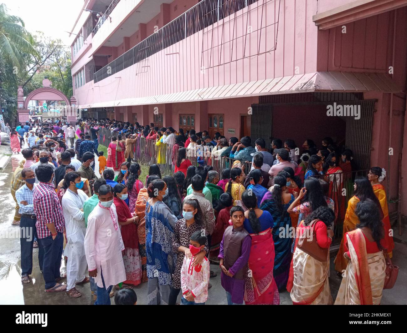 Idols of Goddess during Saraswati puja