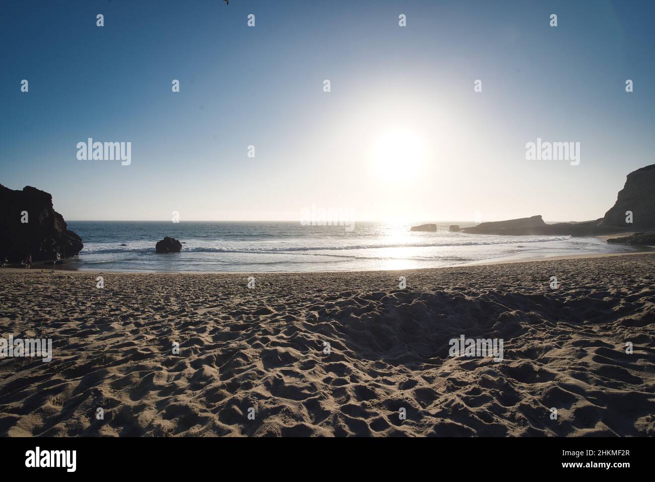 Beautiful landscape with the sandy shore and the sea Stock Photo - Alamy