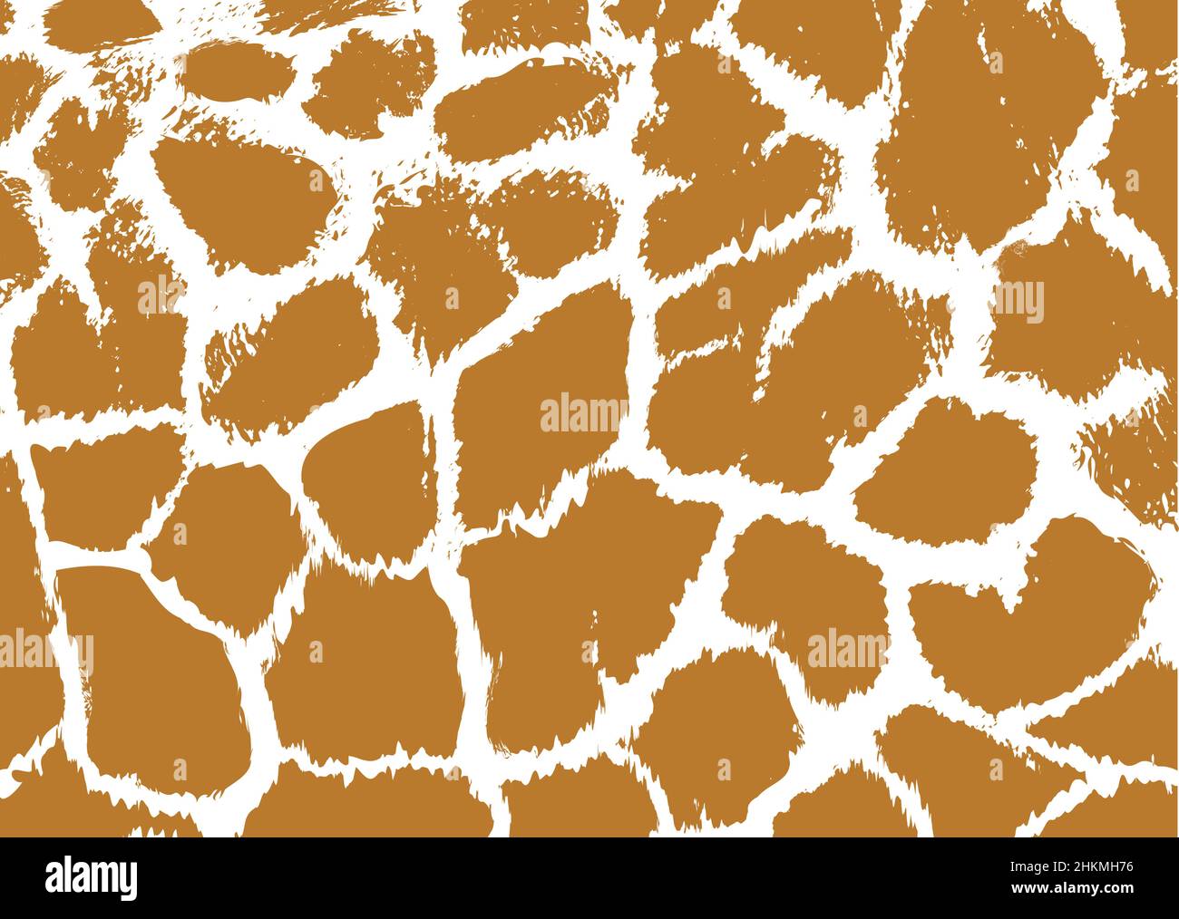 Seamless spotted Giraffe Skin Background. Vector illustration. Easy editable layered vector illustration. Stock Vector