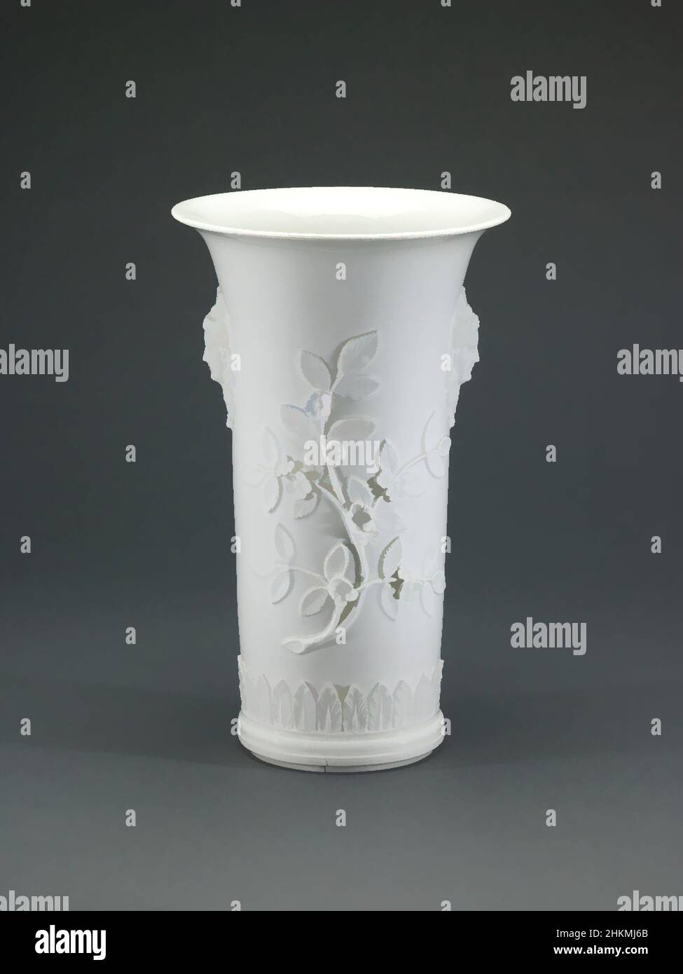 Art inspired by Beaker Vase, Meissen Porcelain Factory, Germany, founded 1710, 1713-20, Glazed porcelain, Made in Meissen, Germany, Europe, Ceramics, containers, 9 1/2 x 5 3/4 in. (24.1 x 14.6 cm, Classic works modernized by Artotop with a splash of modernity. Shapes, color and value, eye-catching visual impact on art. Emotions through freedom of artworks in a contemporary way. A timeless message pursuing a wildly creative new direction. Artists turning to the digital medium and creating the Artotop NFT Stock Photo