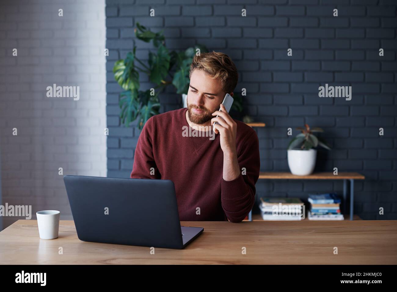Let me just open this email... Stock Photo