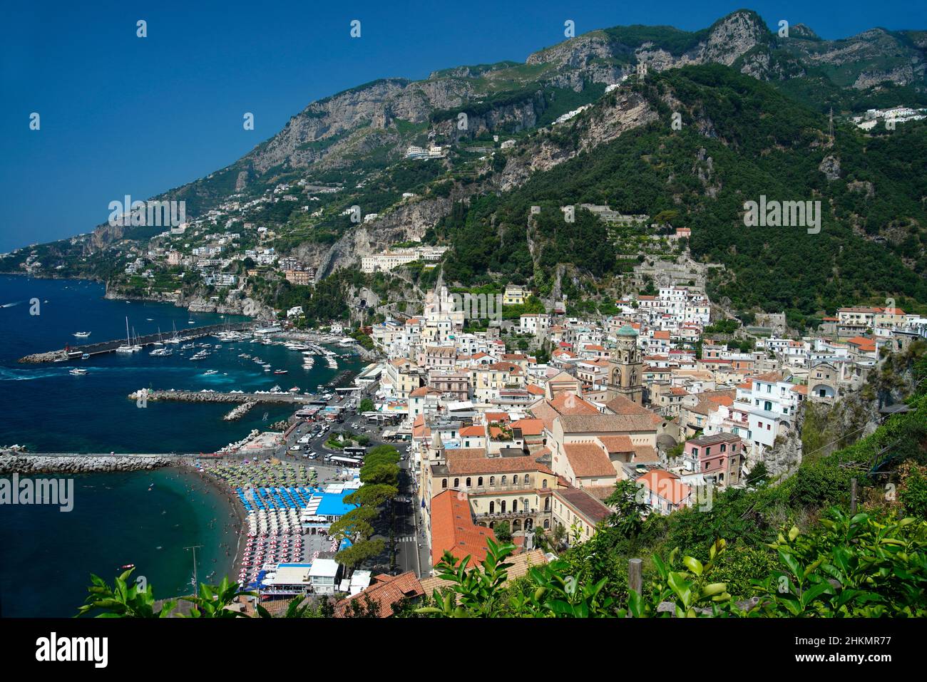 Cityscape from Cemetery,Amalfi,Campania,Italy,Europe Stock Photo